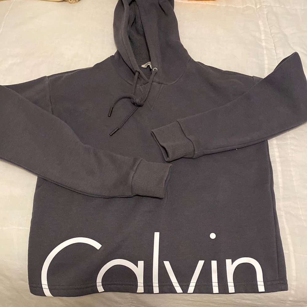 dark grey cropped hoodie